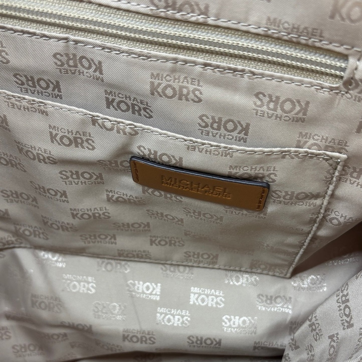 Michael Kors Vibrant Yellow Tote with Tan Accents