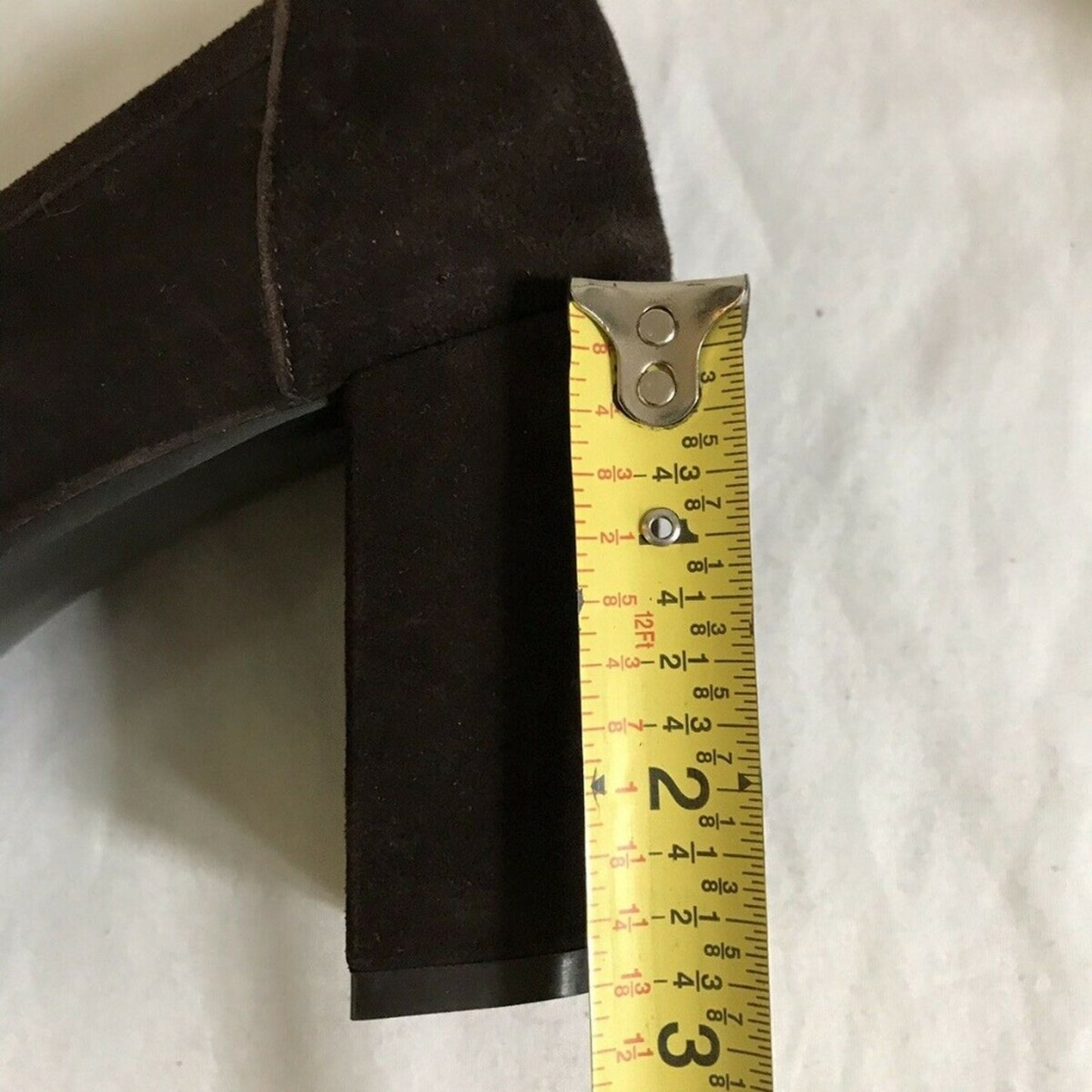 ANDREA CARRANO Brown Suede Mid Heel Pump 9