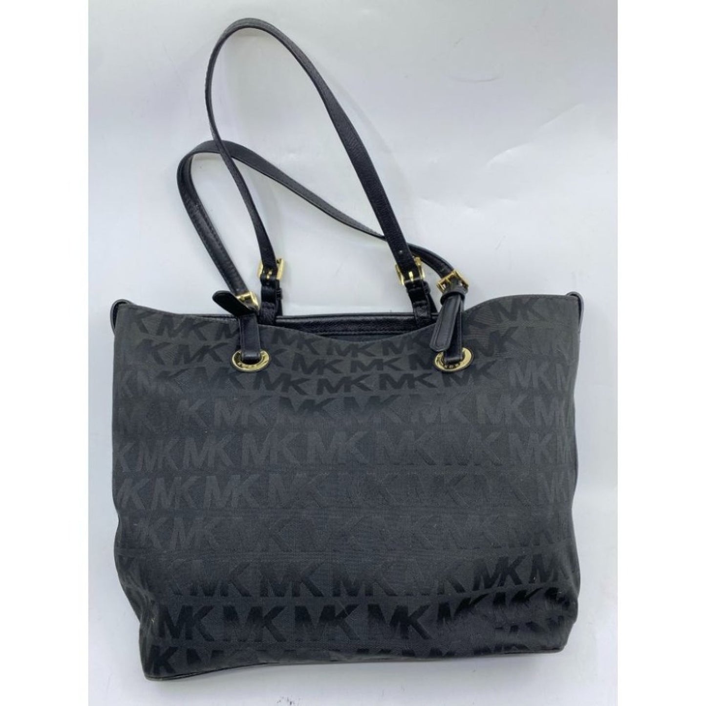 Michael Kors All Over Logo Black Fabric Tote Bag
