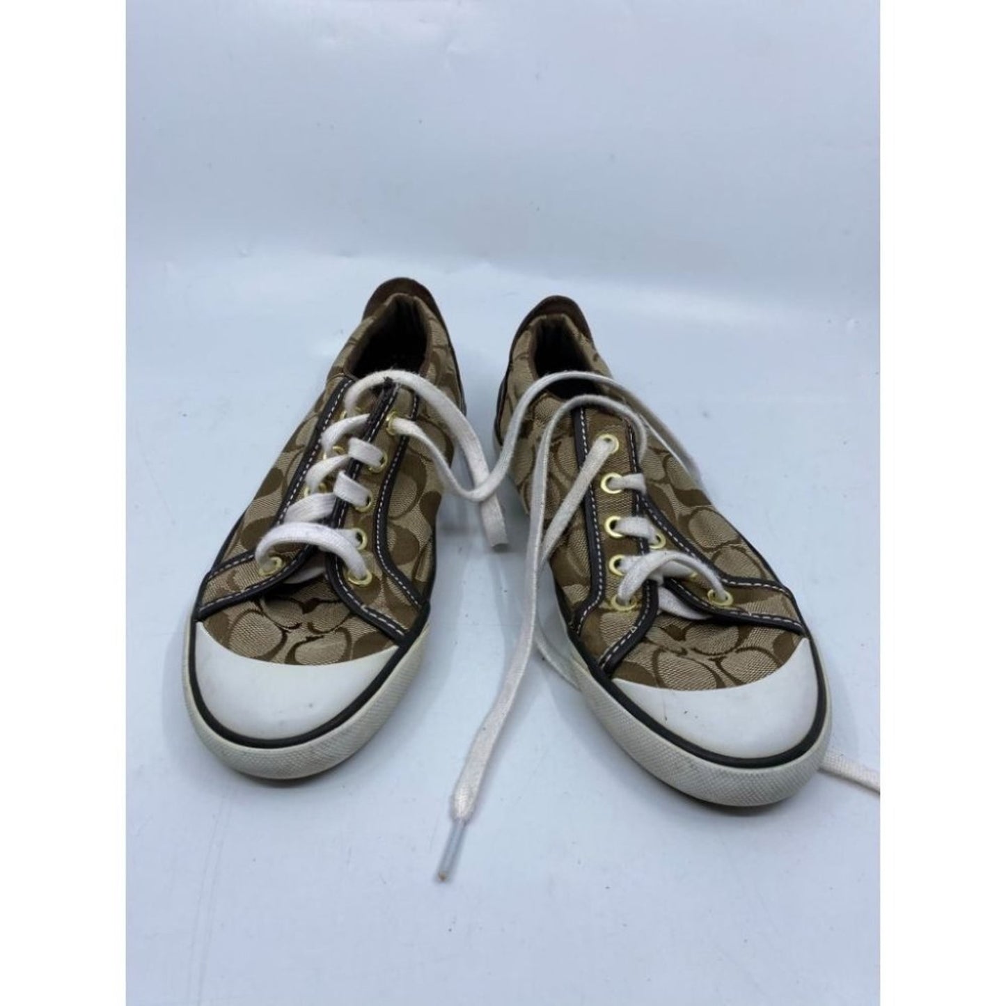 Coach White Tan Women's Sneakers Size 6B