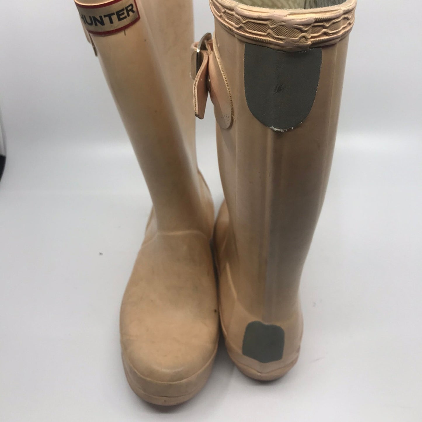 Unisex Hunter Boots Cream Size US 2M/3F