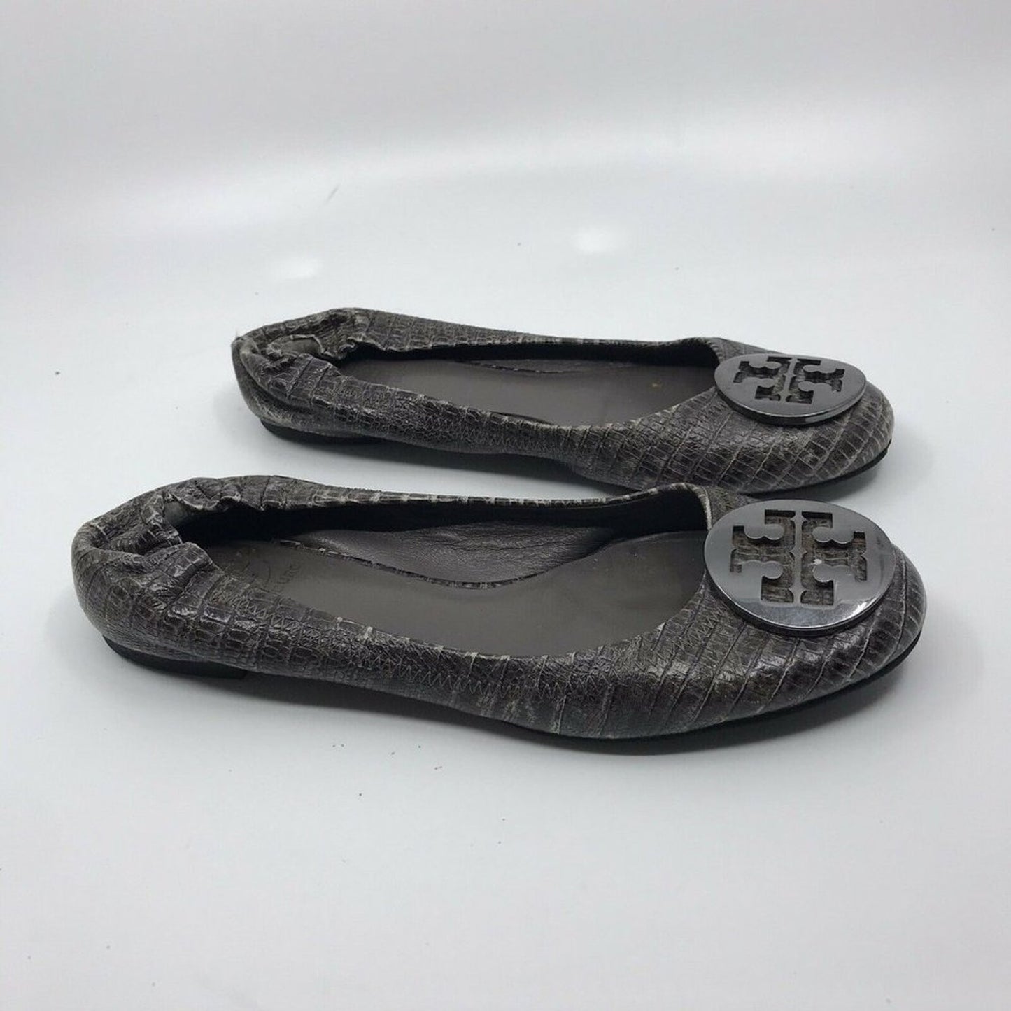 TORY BURCH Pewter Ballerina Flats size 6