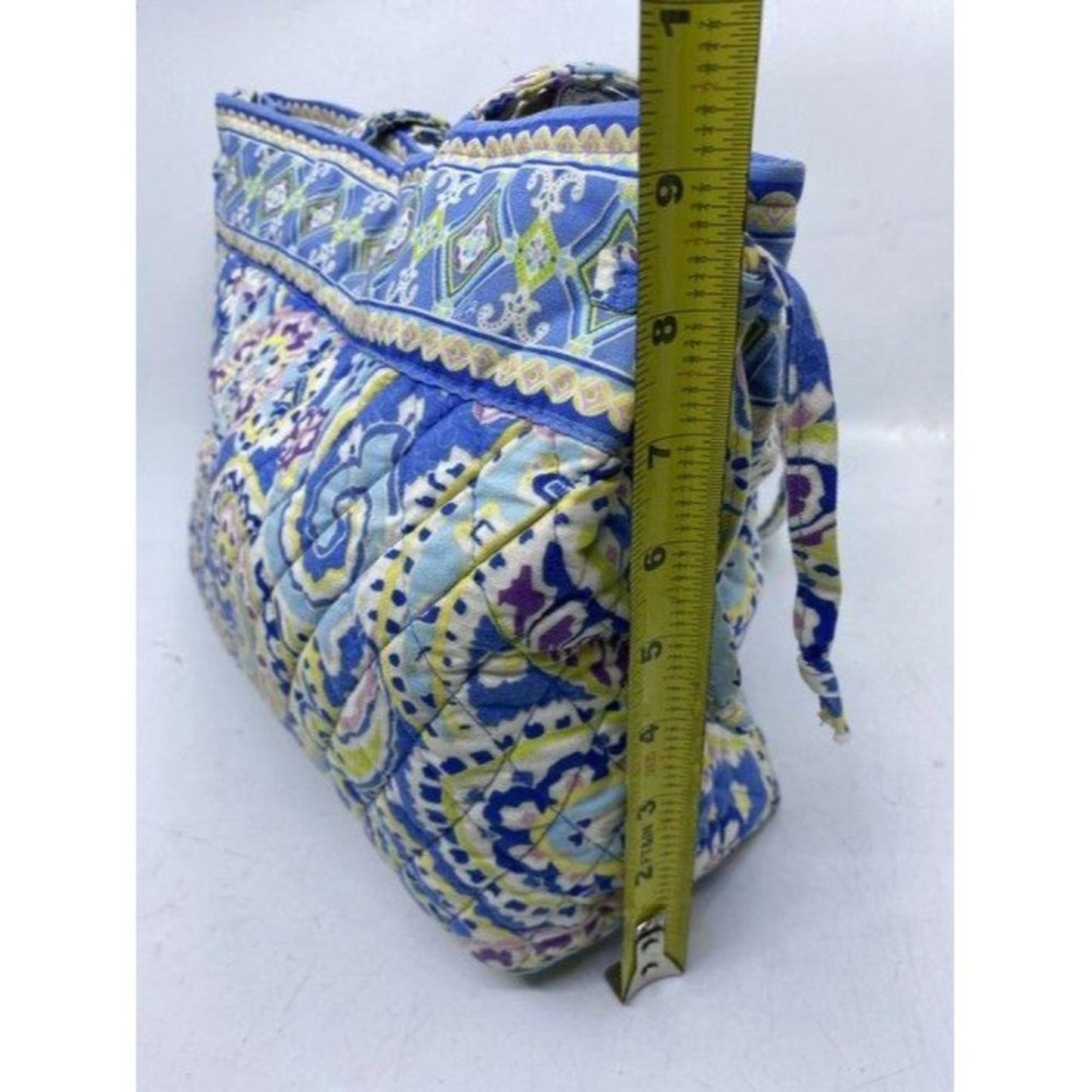 Vera Bradley Large Quilted Blue Purple Yellow Whit
