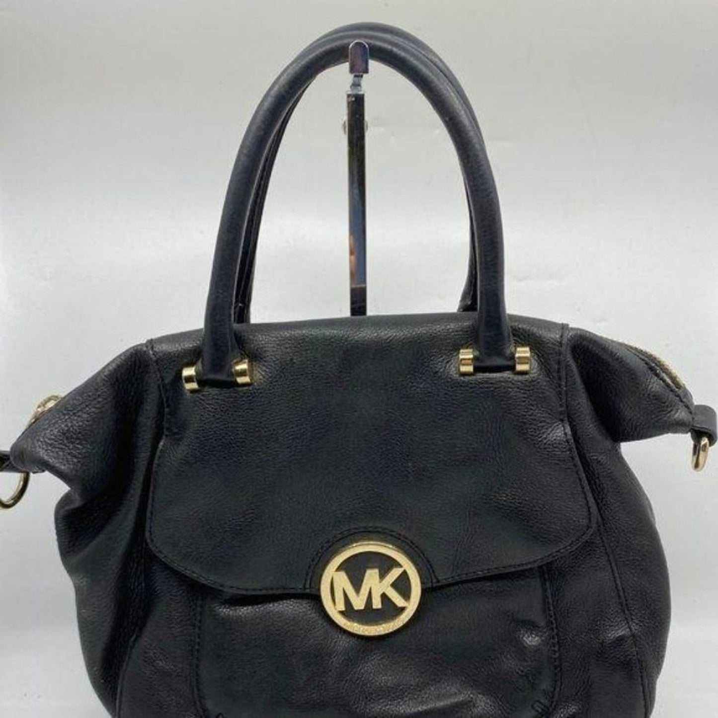 Michael Kors Large Black Leather Shoulder Bag