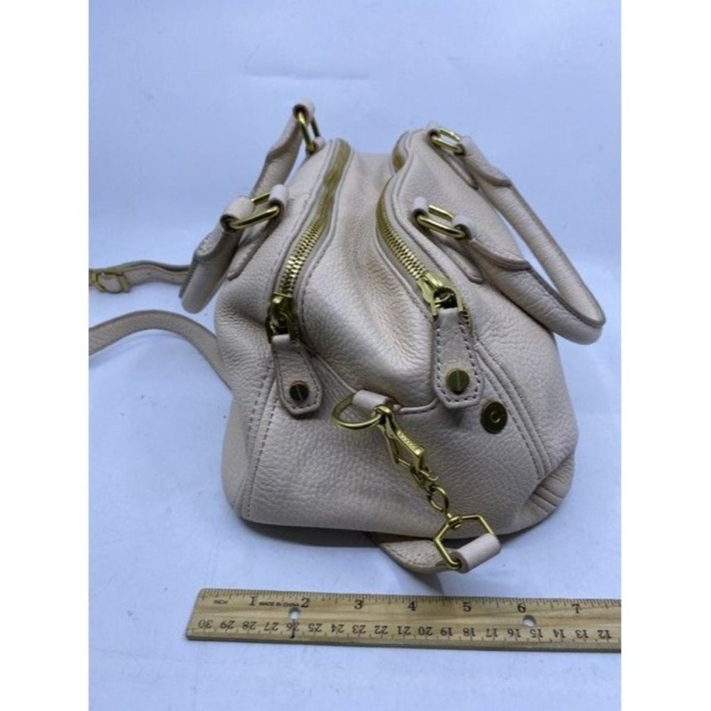 Dual Purpose White Leather Cross Body Bag