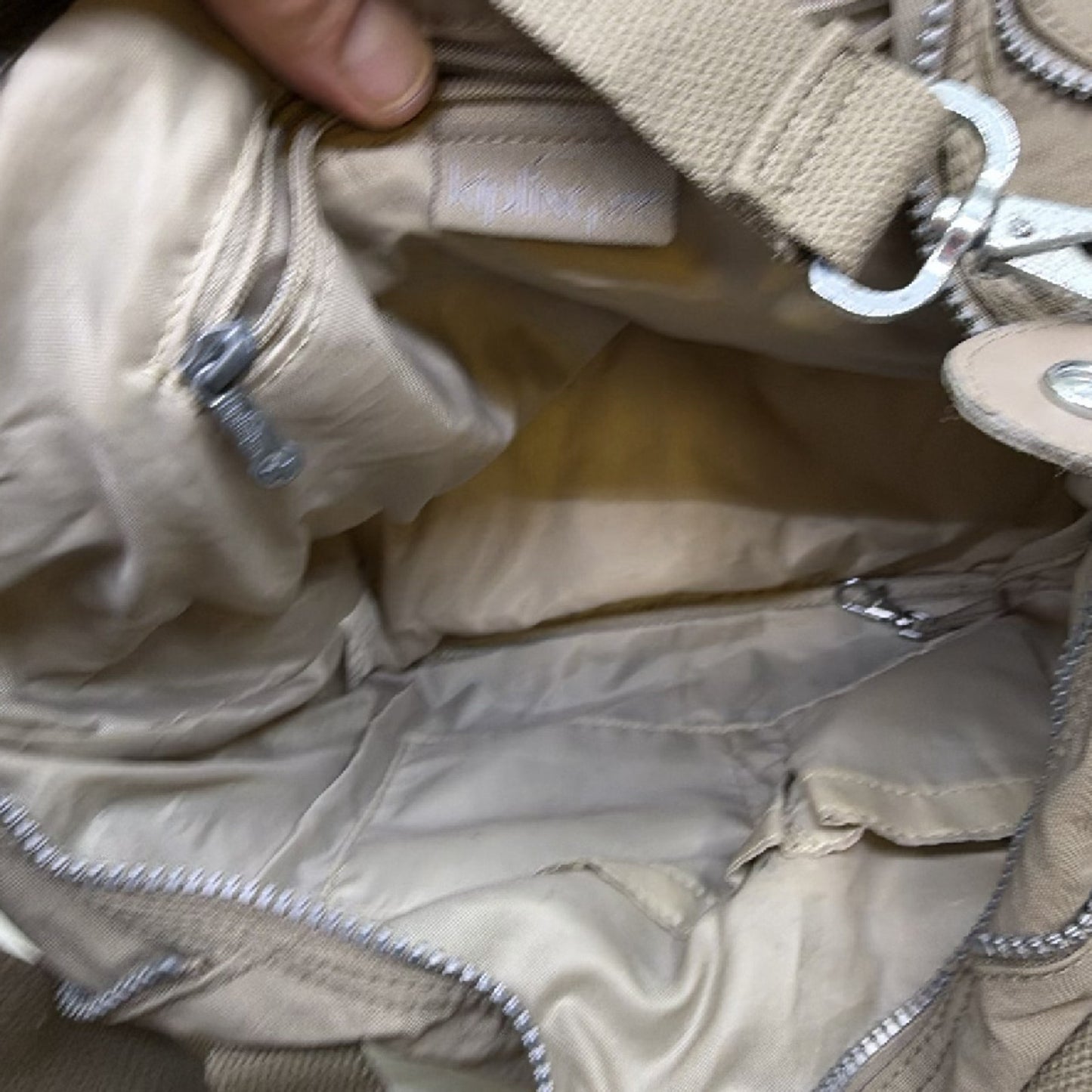 Kipling Art Brown Nylon Boston Bag