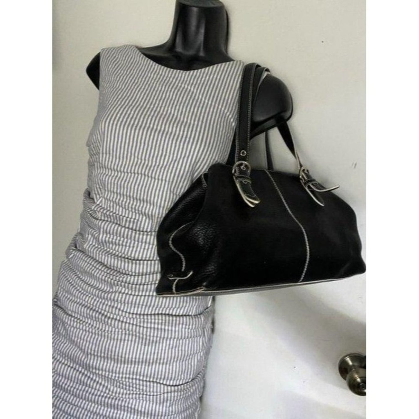 Cole Haan black leather shoulder bag