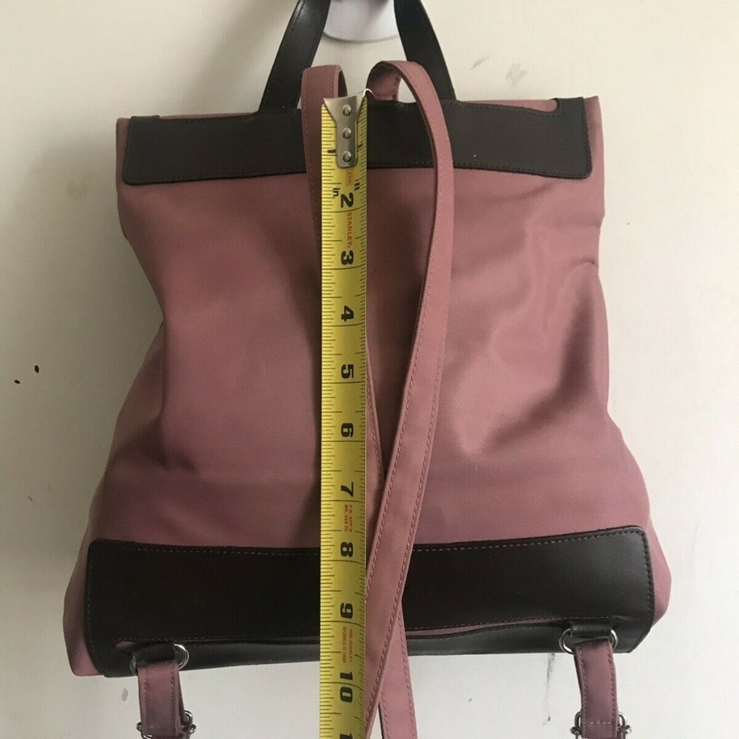Lamarthe Medium Dark Dusty Pink Nylon Backpack Wit