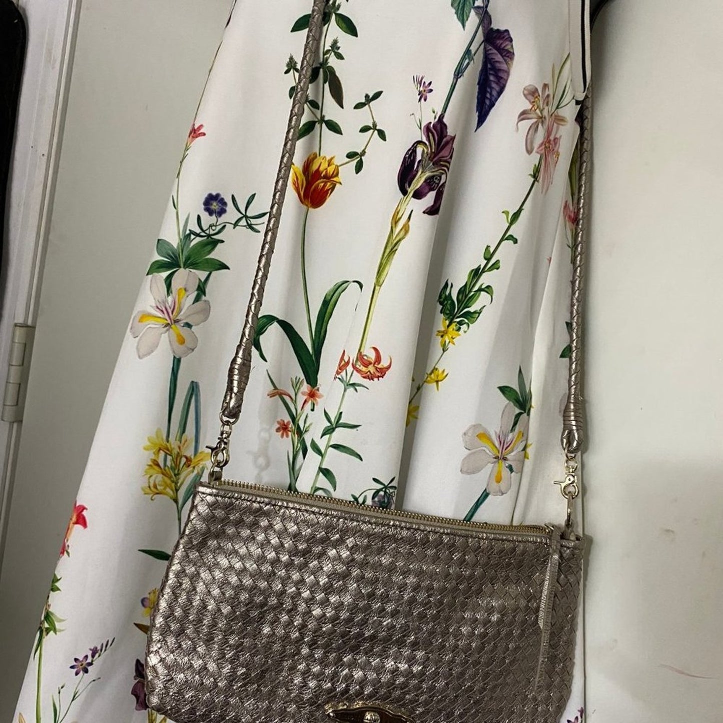 Elliott Lucca Golden Leather Crossbody Bag