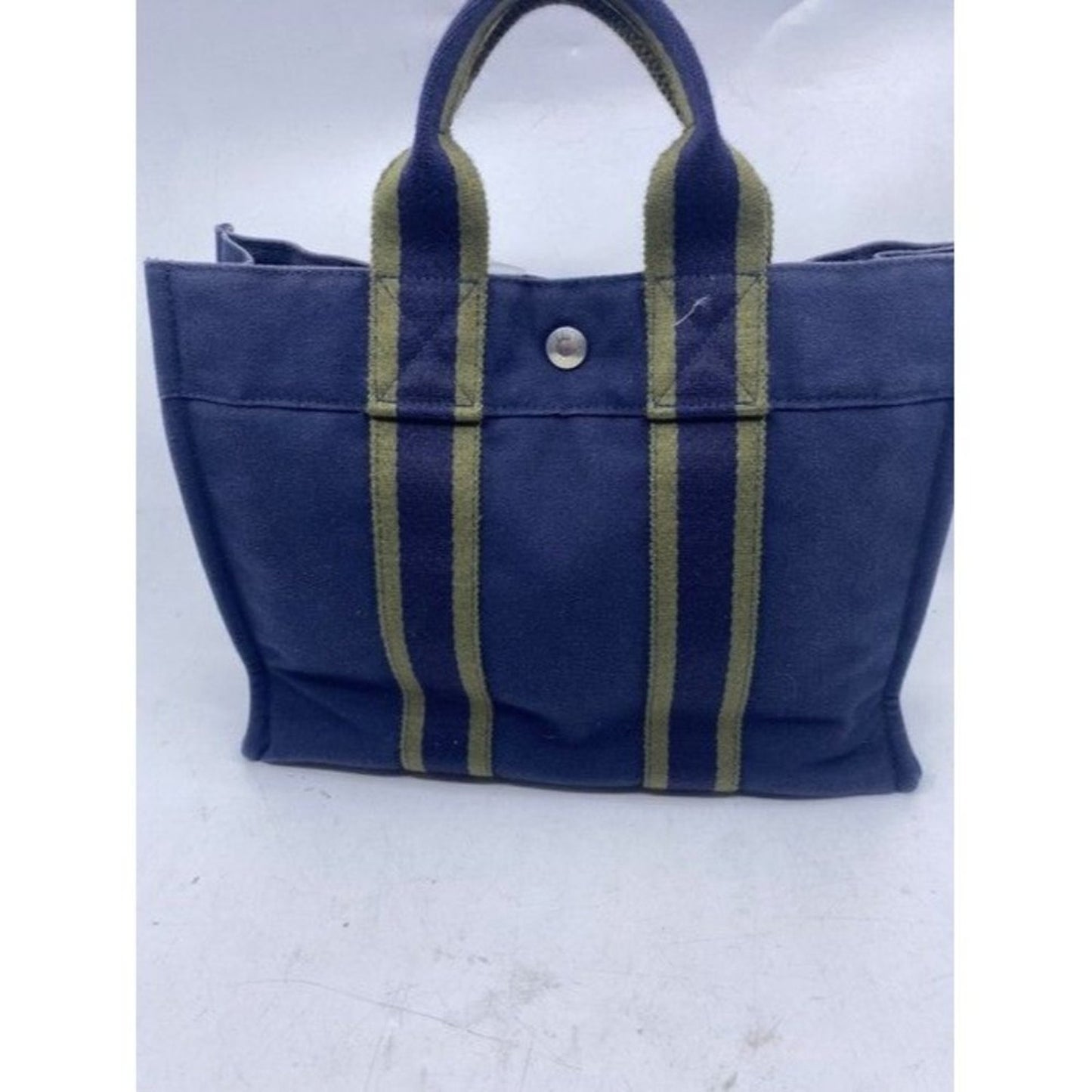 Hermes Fourre Tout Pm Navy Cotton Tote