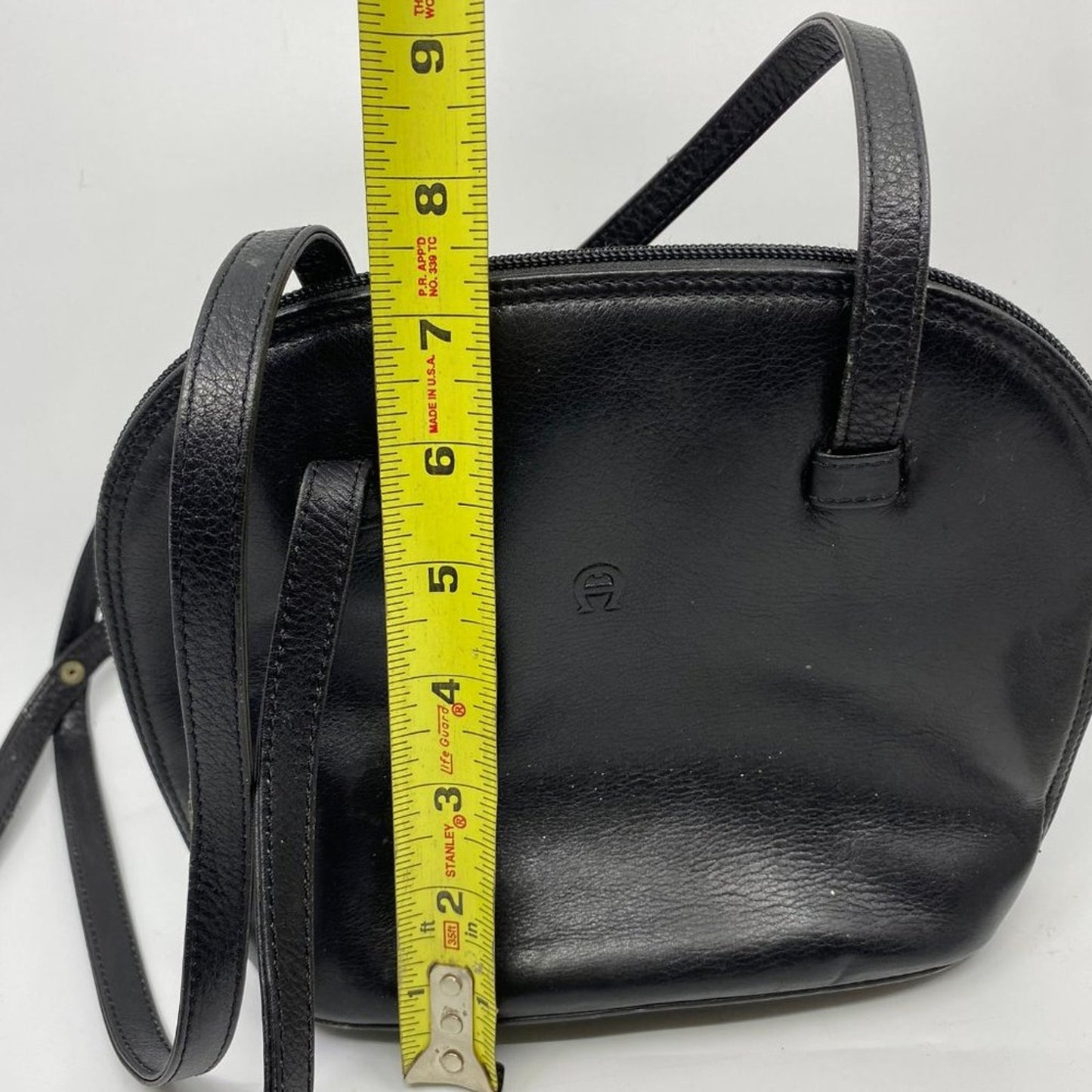 Etienne Aigner Black Leather Shoulder Bag