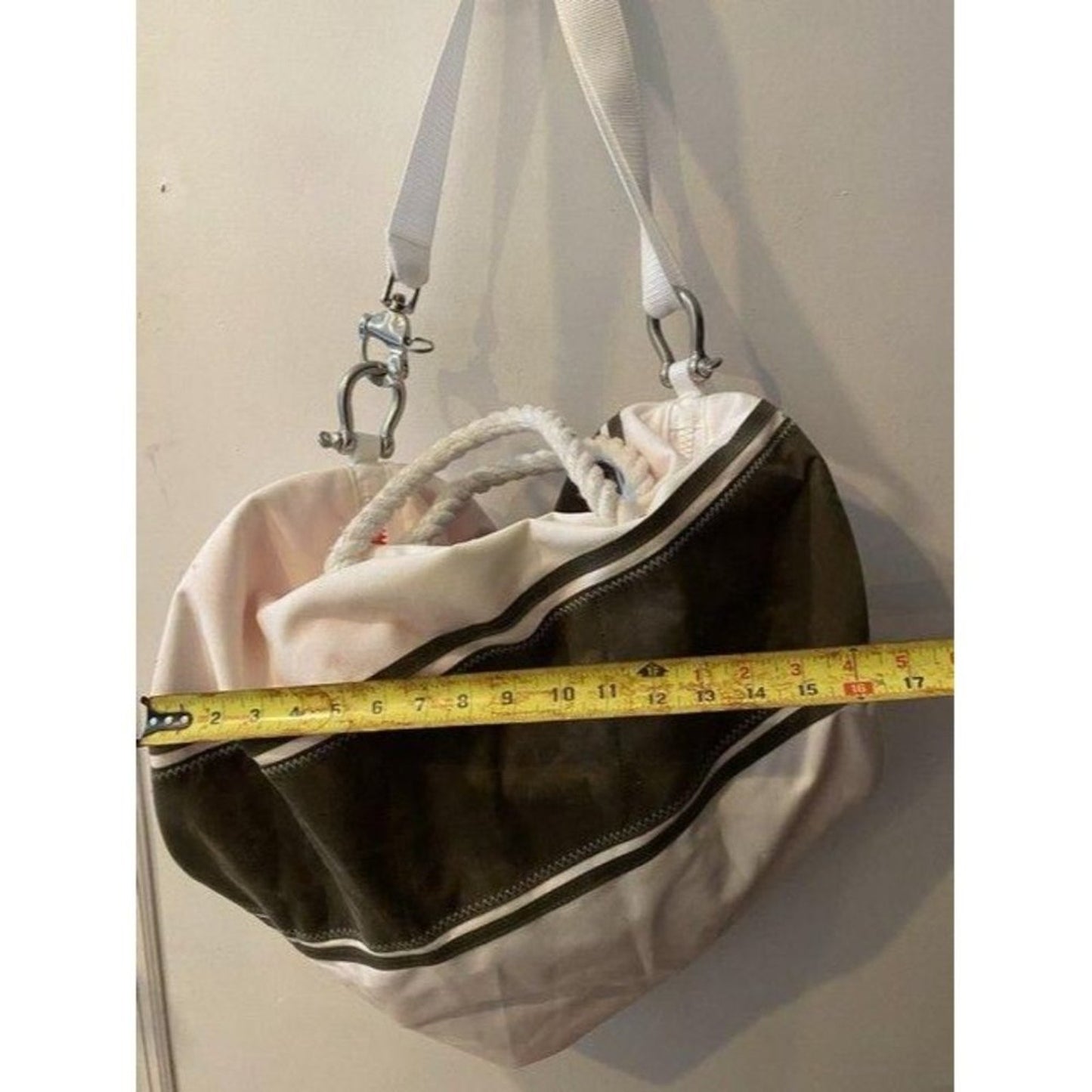 Nauti duffle white gray weekend travel bag