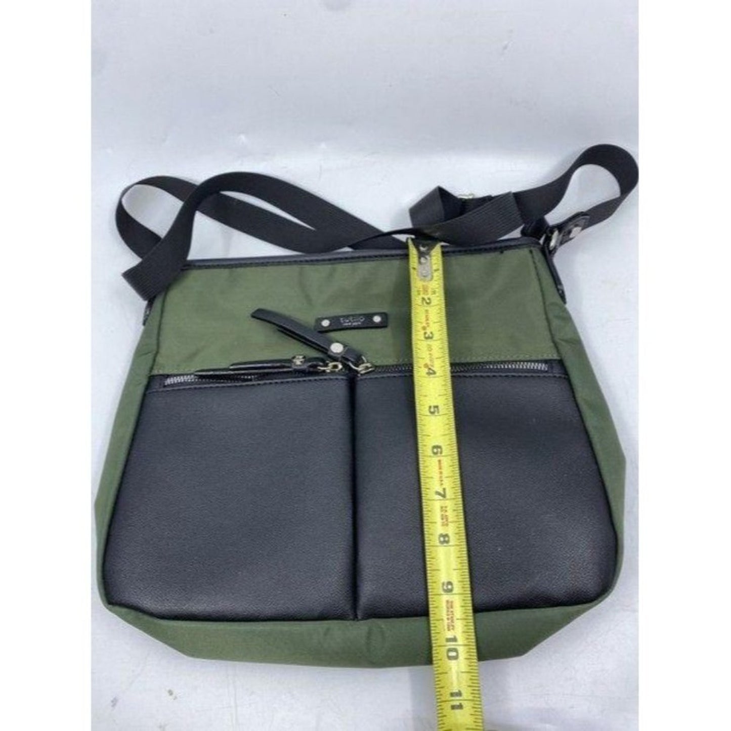 tutilo black green nylon cross body bag