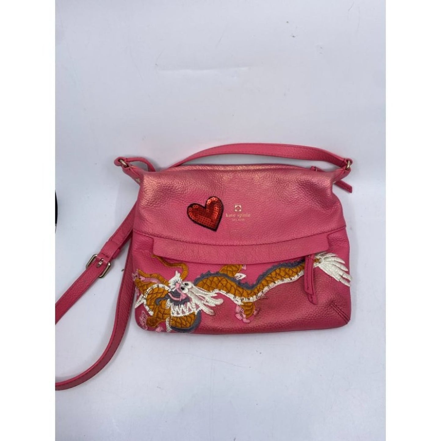 Kate Spade Pink Leather Crossbody With Customized