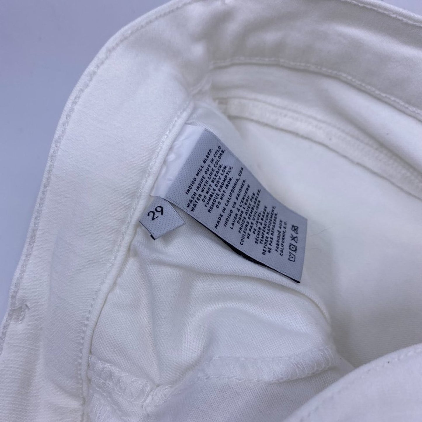 J Brand White Low Rise Jeans Size 29
