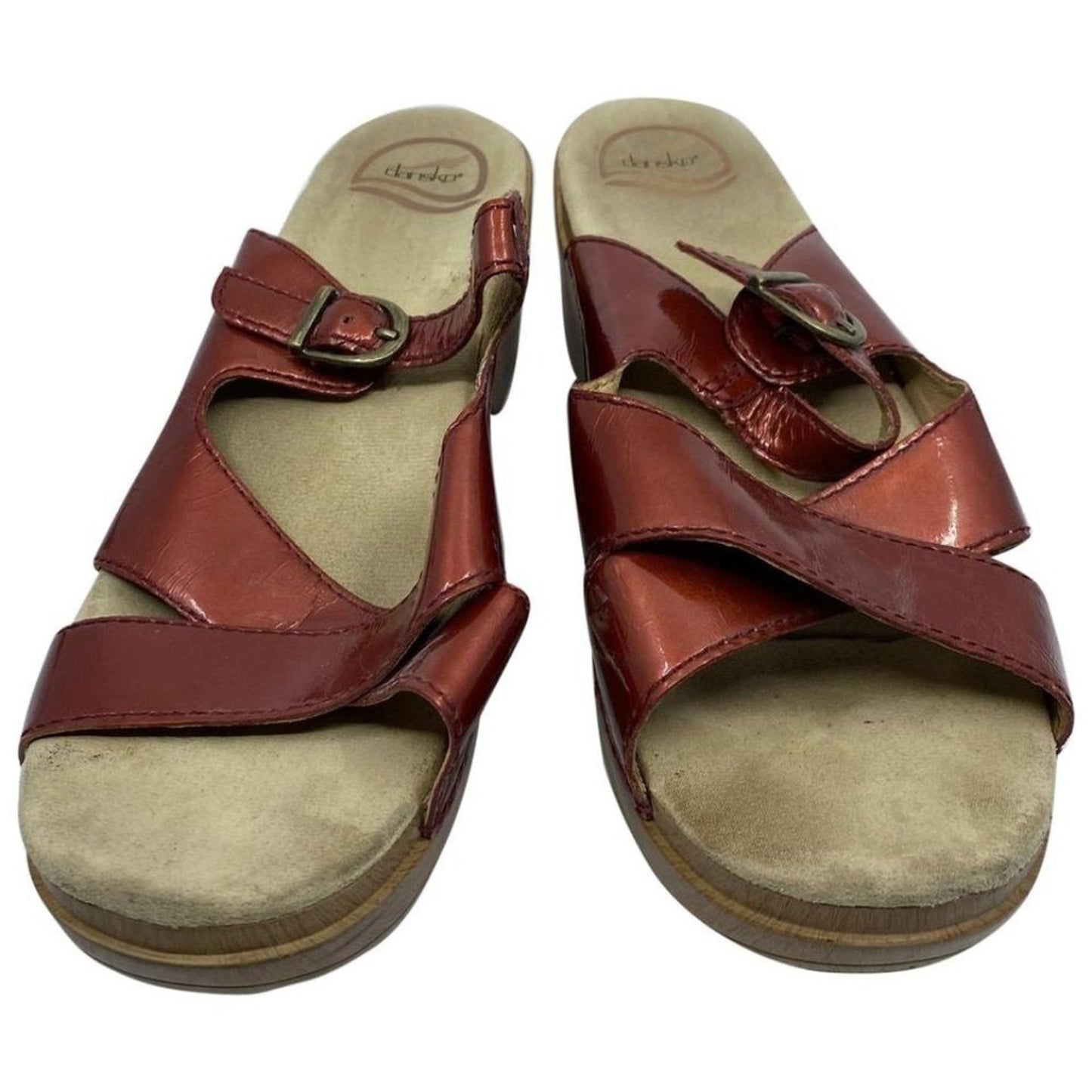 Dansko Red Tan Unisex Mules/Clogs Size 42/11.5