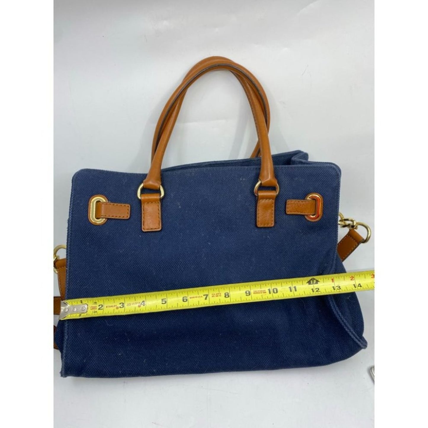 MICHAEL KORS Blue Inter Woven Canvas Shoulder Bag