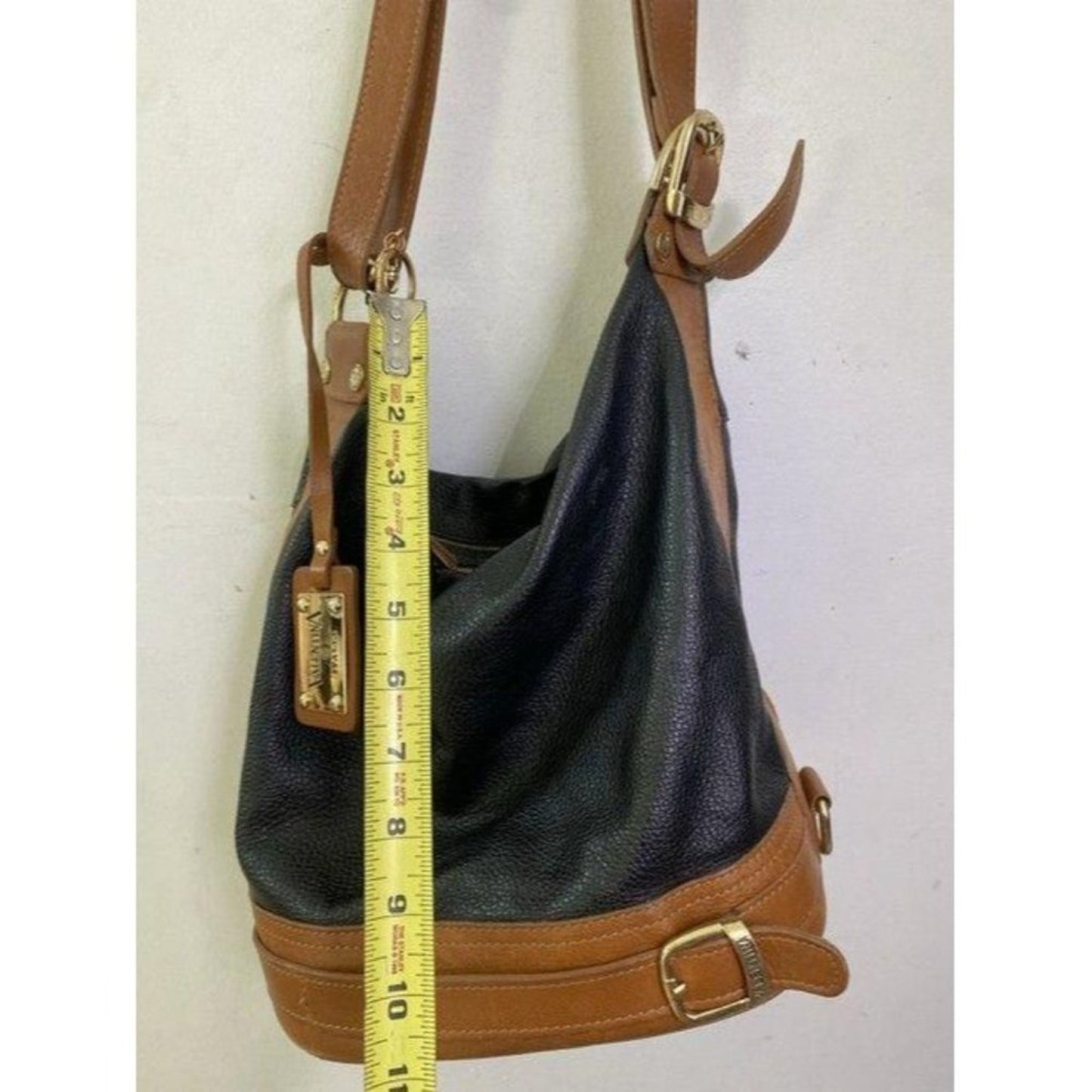 valentina black orange shoulder bag