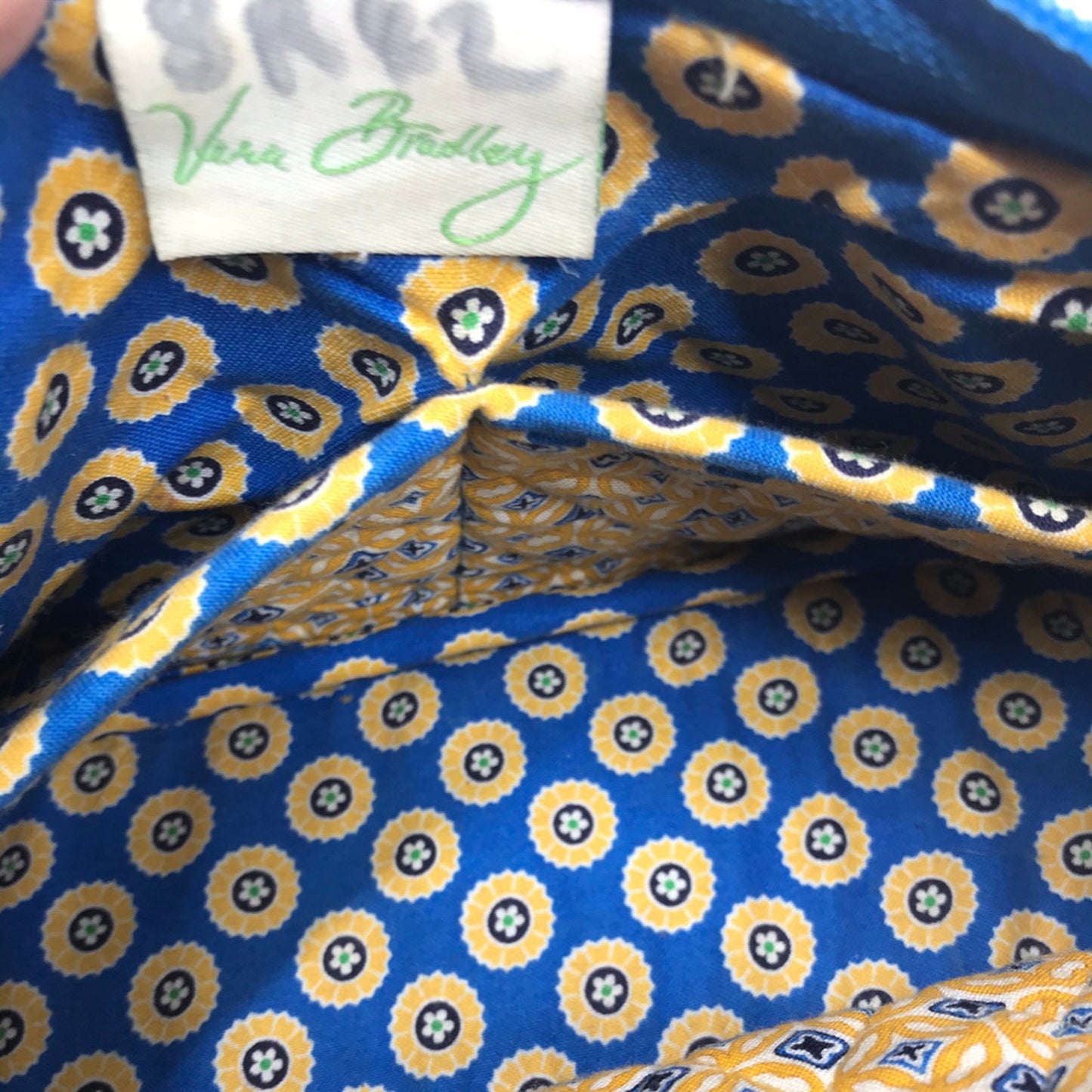 Vera Bradley Blue Tan Nylon Small Handbag