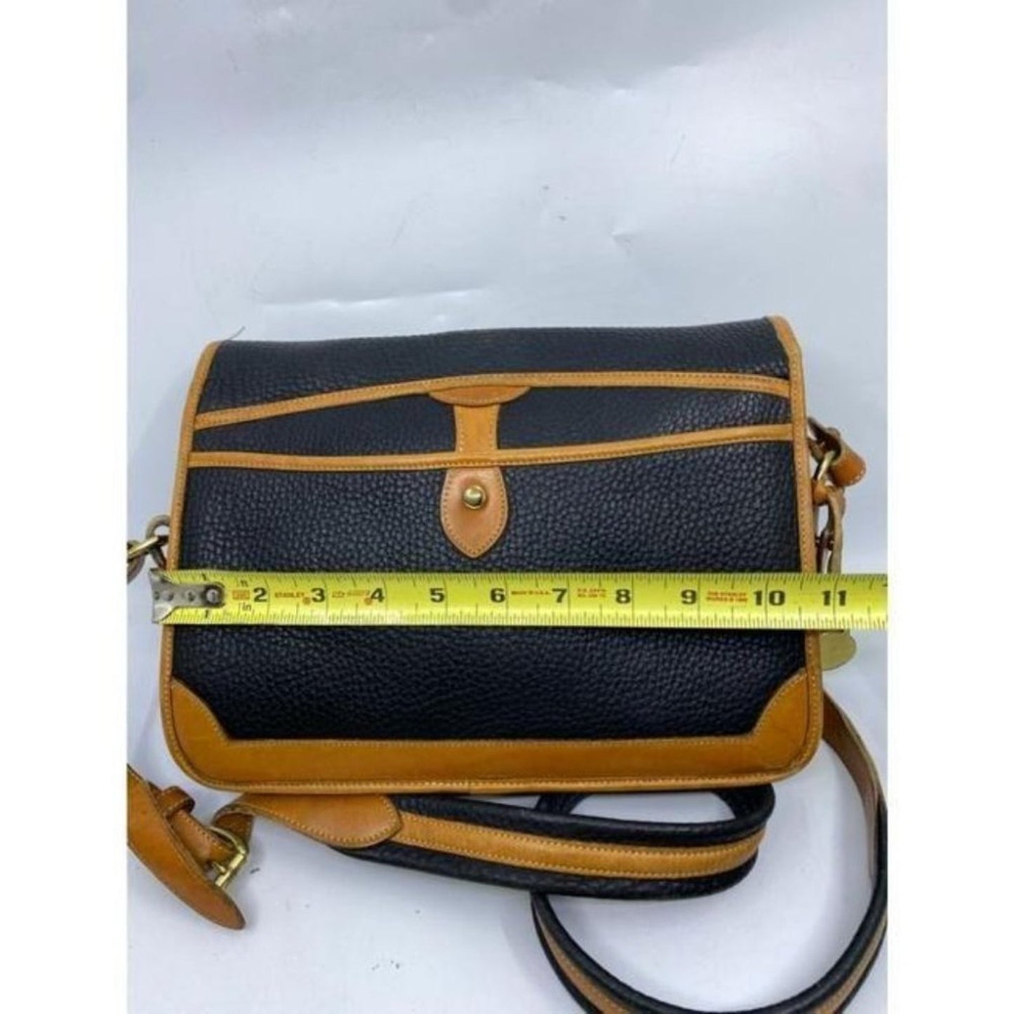 dooney and bourke vintage black orange leather cro