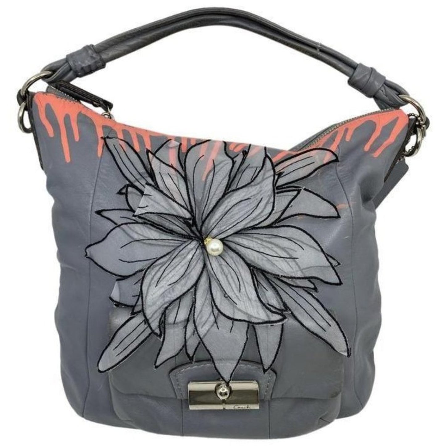 coach w hand customized by me street art gray cora