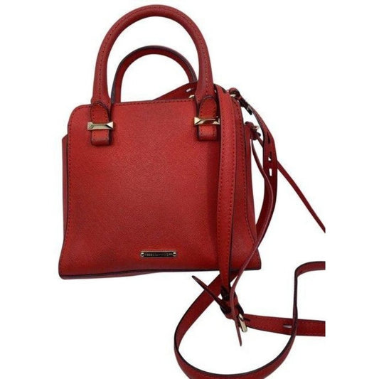 rebecca minkoff red leather cross body bag