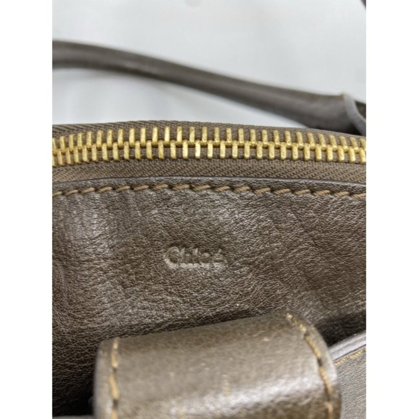 chloe handbag brown leather tote