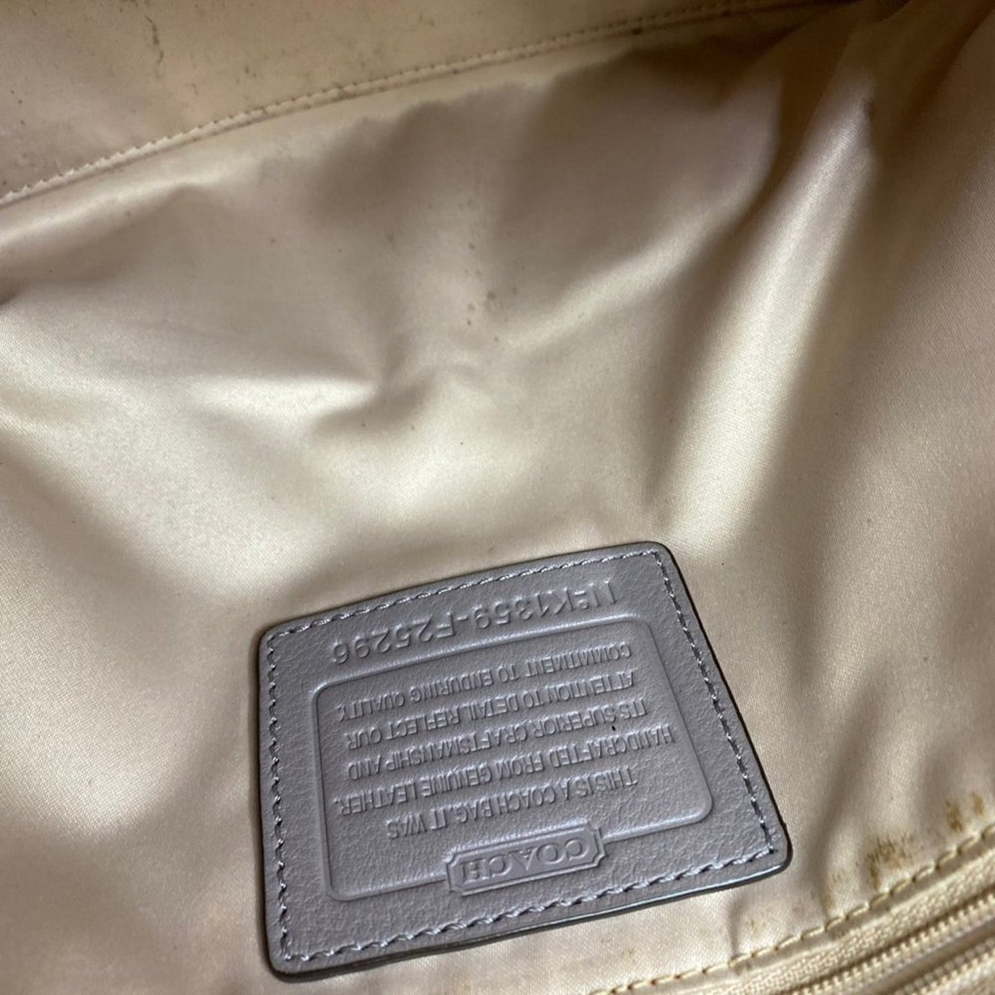 Coach Gray Medium Leather Tote Bag