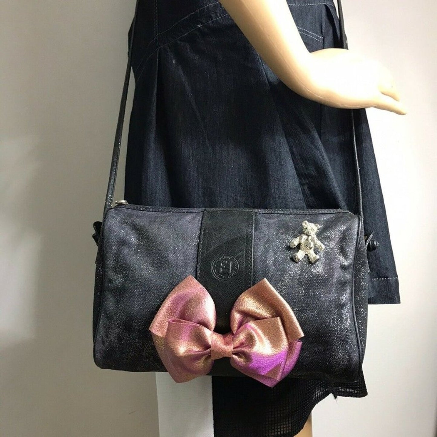 FENDI Vintage Customized w bow and Teddy beaR