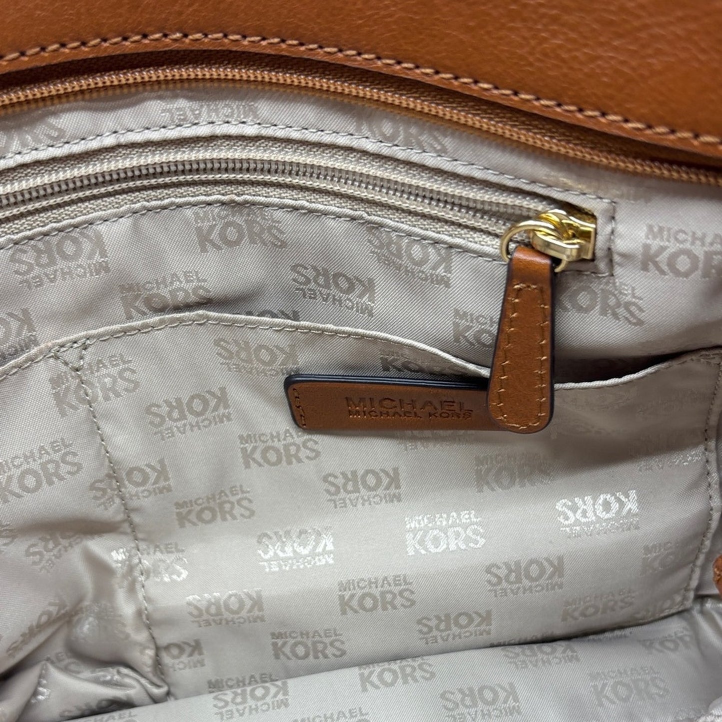 Michael Kors Dark Brown Monogram Shoulder Bag