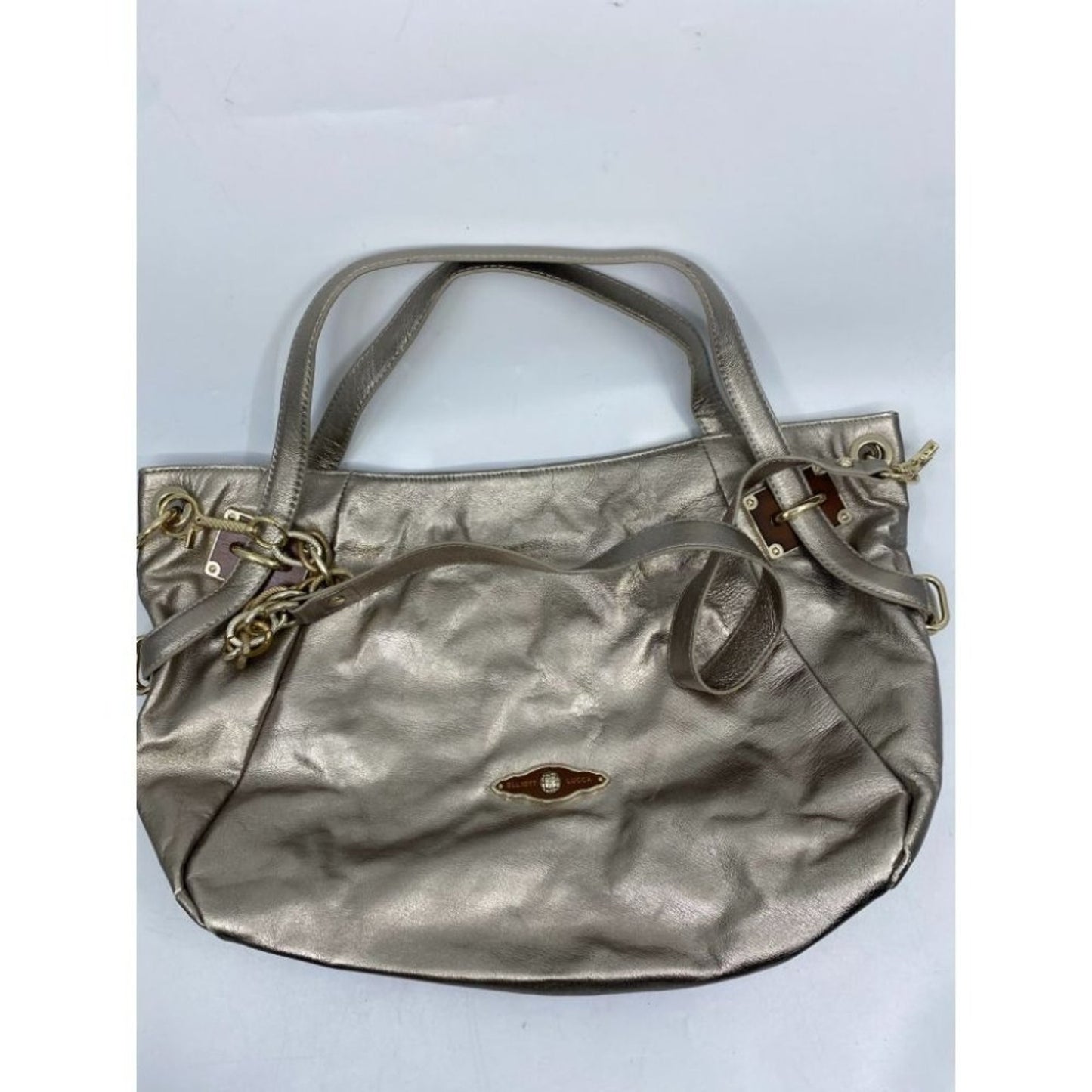 Elliott Lucca Silver Large Leather Shoulder Bag
