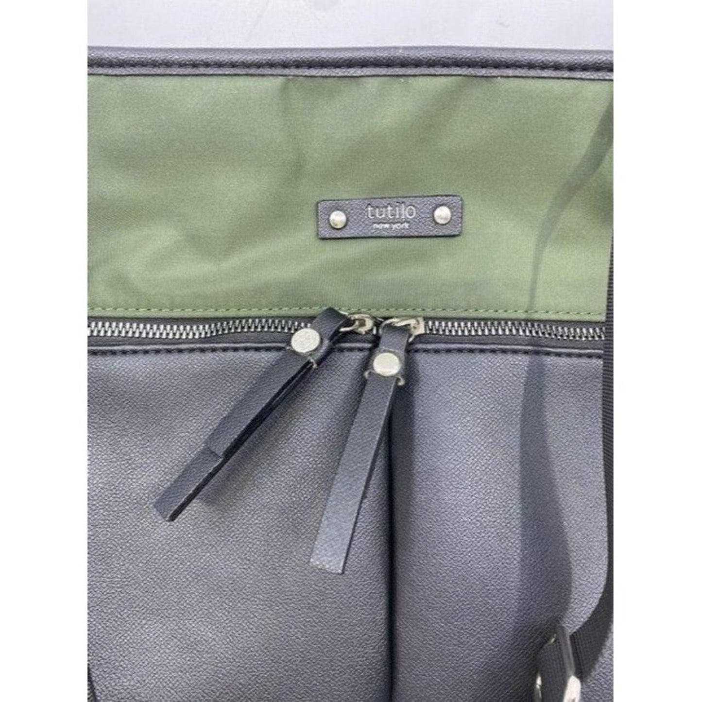 tutilo black green nylon cross body bag