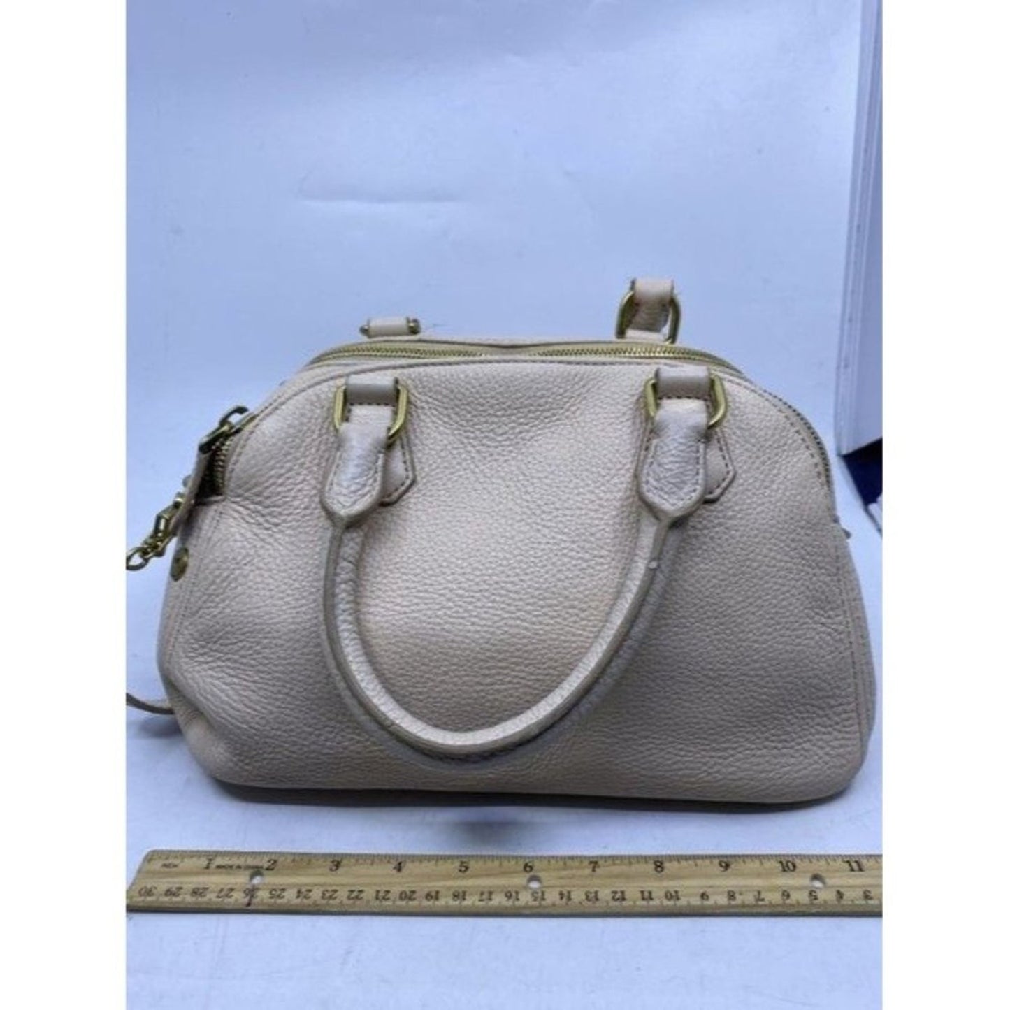 Dual Purpose White Leather Cross Body Bag