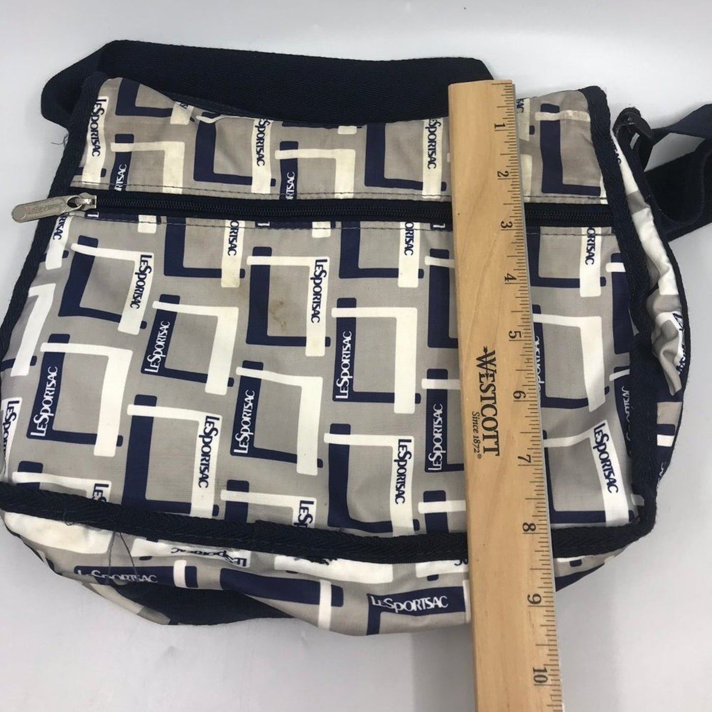 LeSportsac Medium Size Gray Black Crossbody Bag