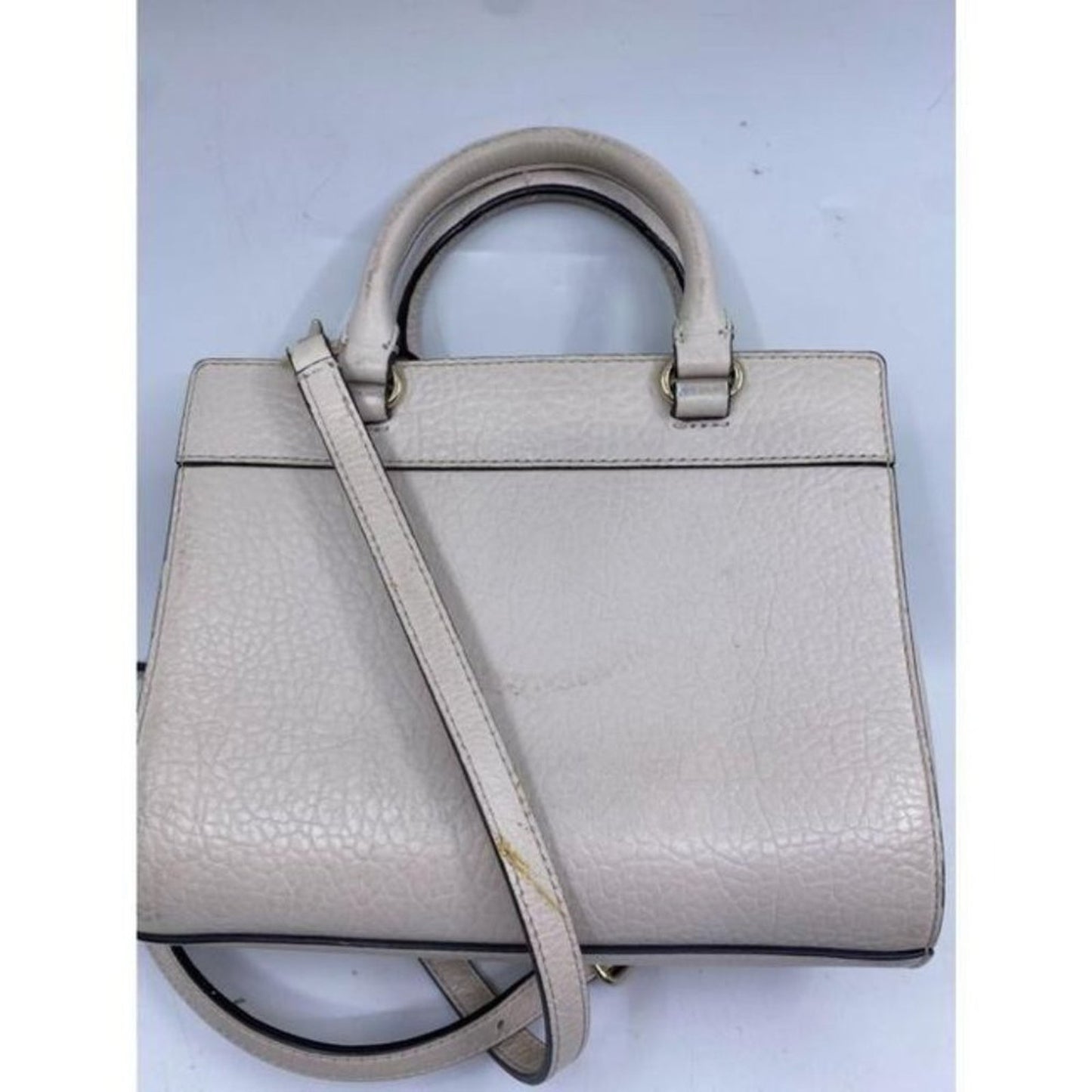 kate spade medium handbag w strap white leather cr