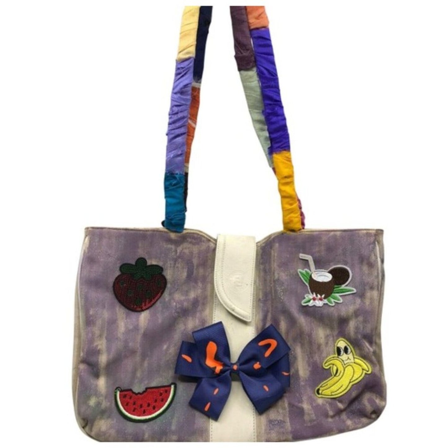 FENDI Vintage Tote Bag Customized W Bow tie and fr