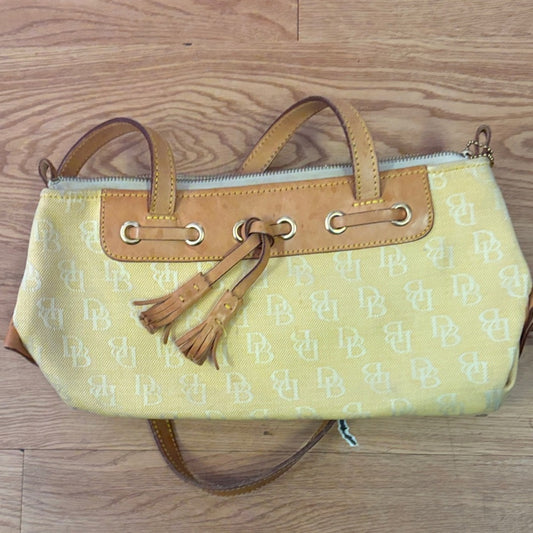 Dooney & Bourke Yellow and Brown Shoulder Bag