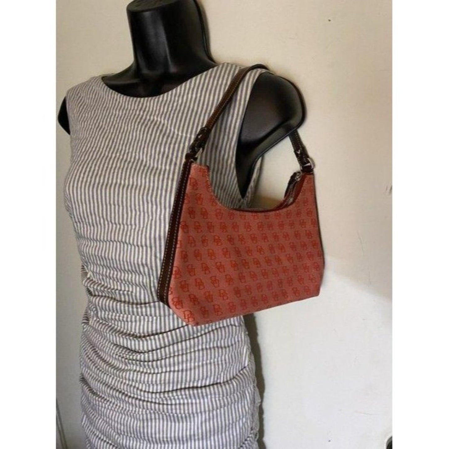 Dooney and Bourke mini purse red fabric hobo bag