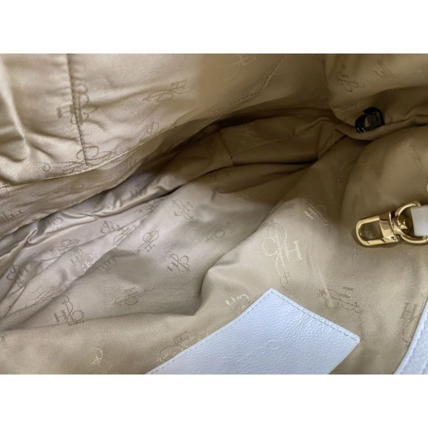 COLE HAAN White Large Leather Tote/ Shoulder Bag
