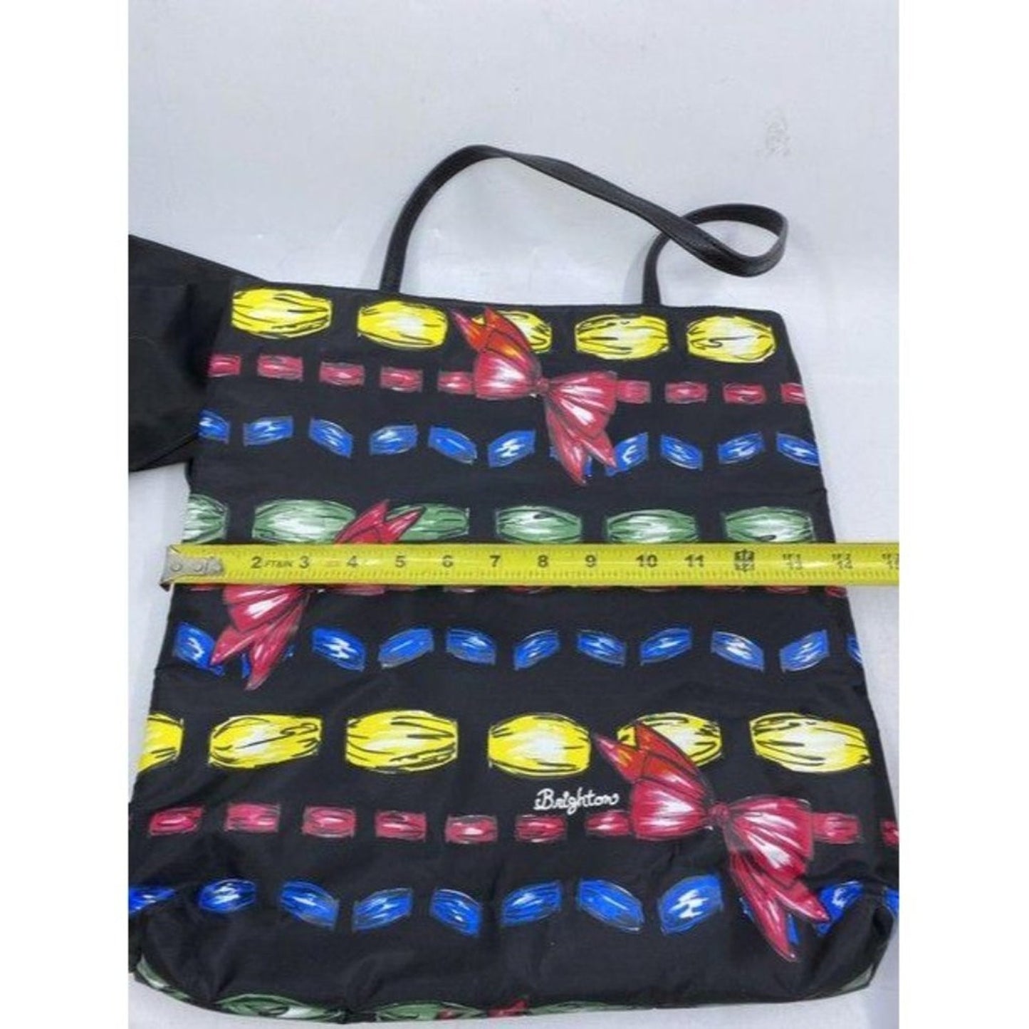 brighton bag black with multicolor nylon tote