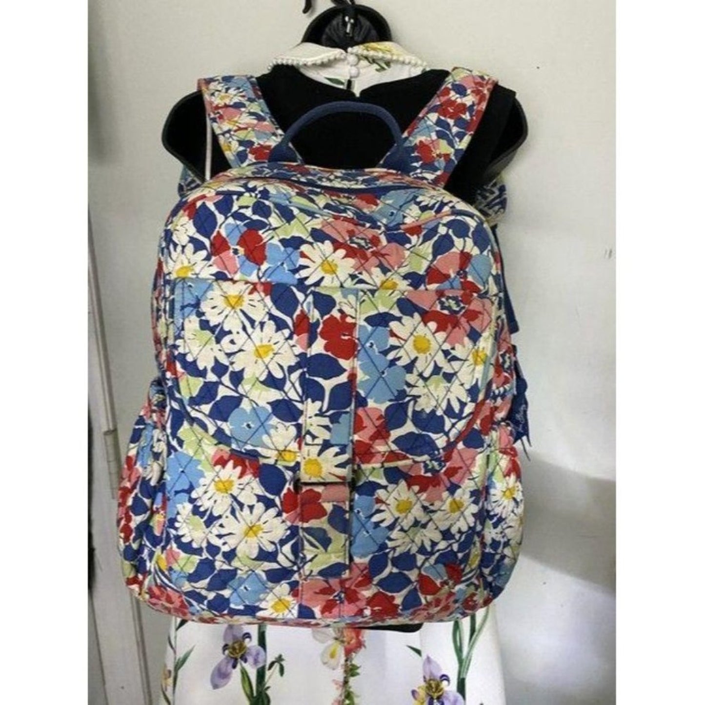 vera bradley floral quilted large multicolor backp