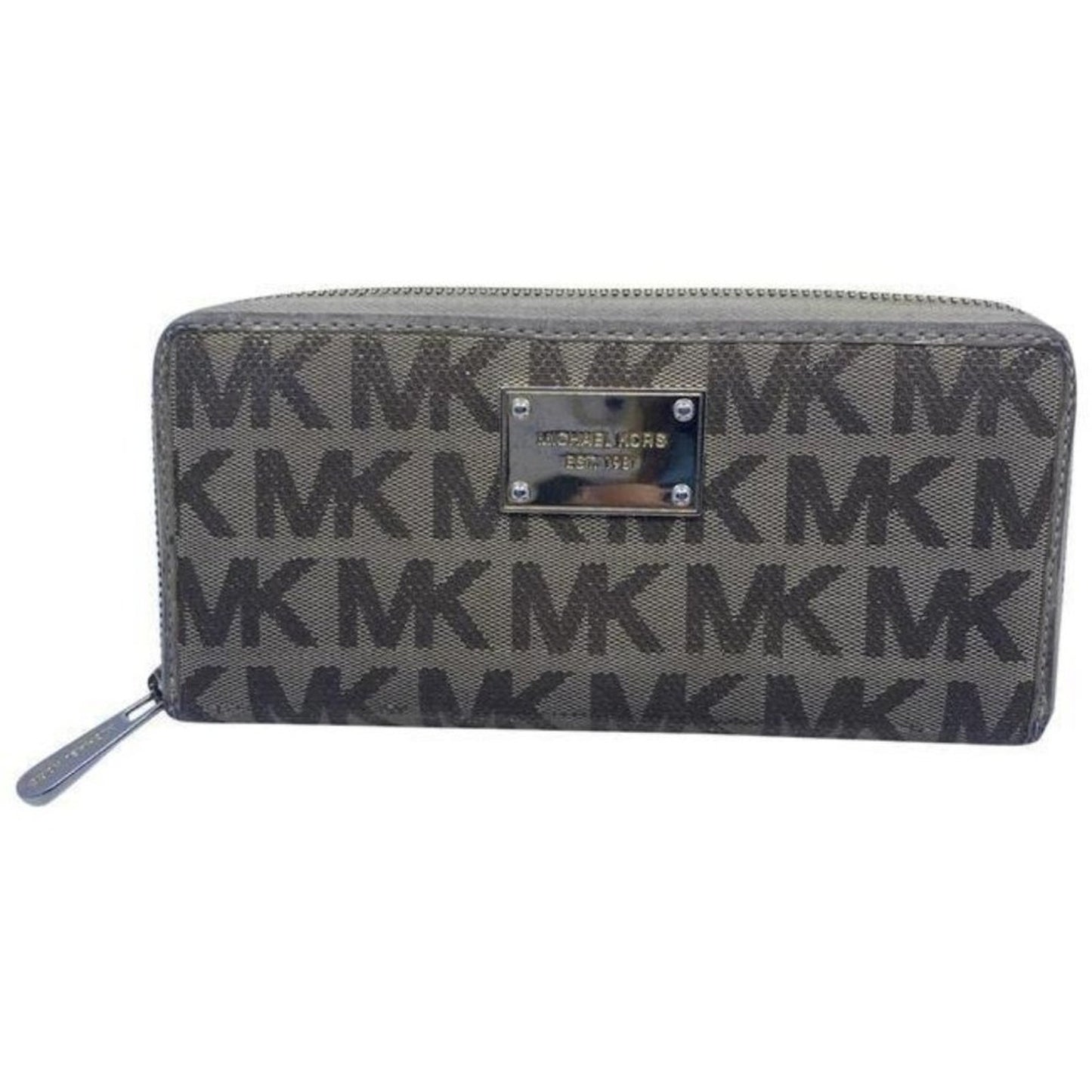 Michael Kors Gold Beige Mk Within Continental Wall