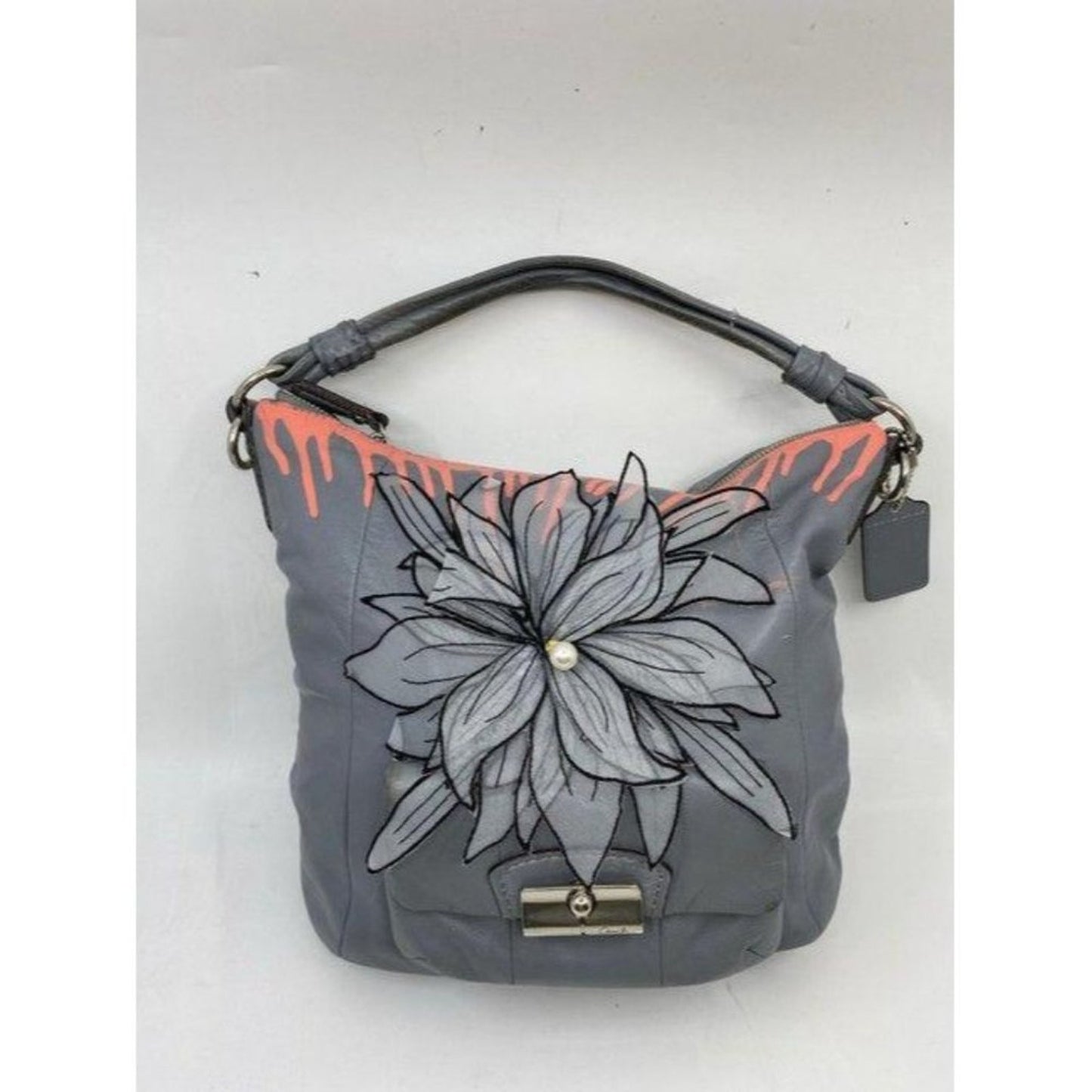 coach w hand customized by me street art gray cora
