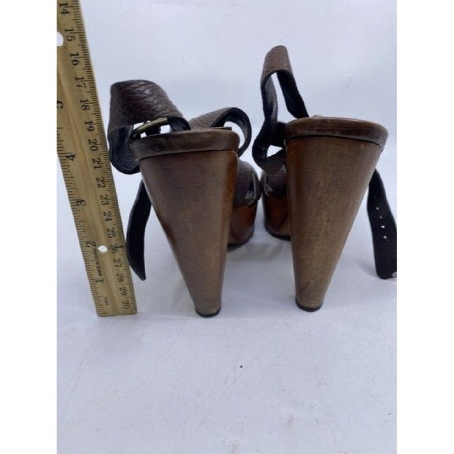 Michael Kors Brown Leather Mid Heel Pumps Size Us