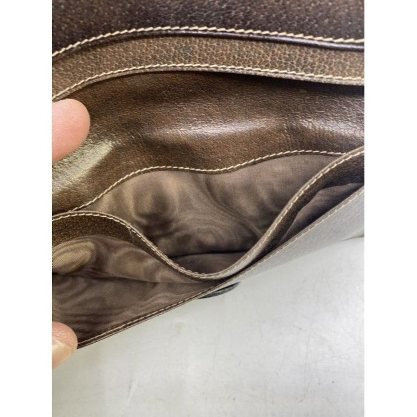 Gucci Brown Long Vintage Canvas Wallet