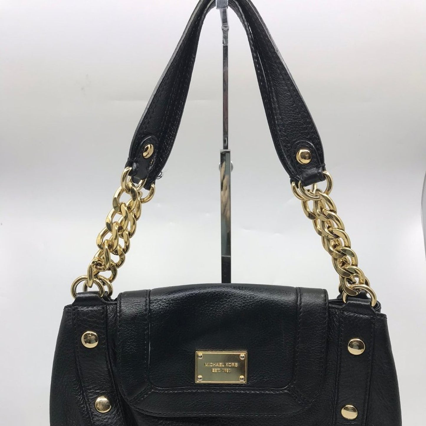 Michael Kors Black Large PU Leather Tote Bag