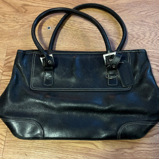 Coach Black Leather Shoulder Bag