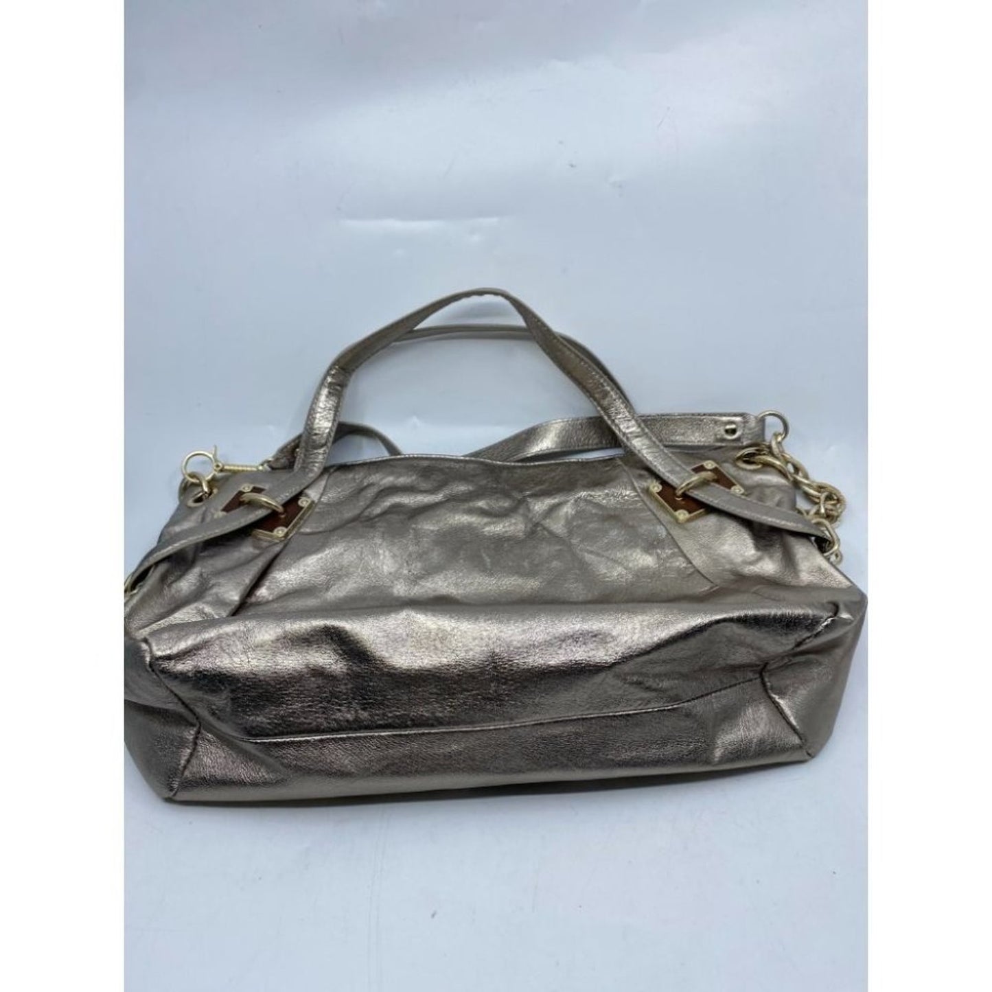 Elliott Lucca Silver Large Leather Shoulder Bag