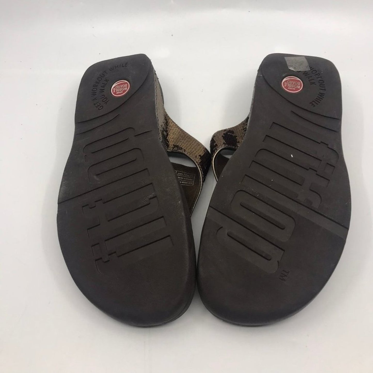 Fitflop Shine Brown Sandals Size: US 8