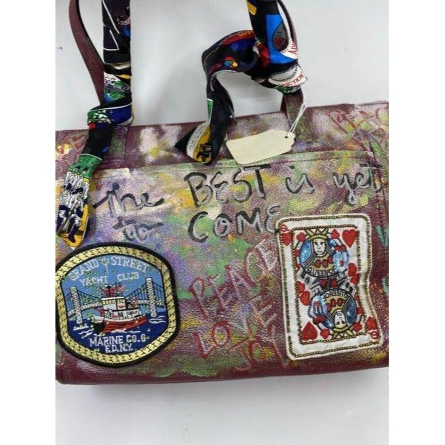 kate spade xl customized artwork and applique mult